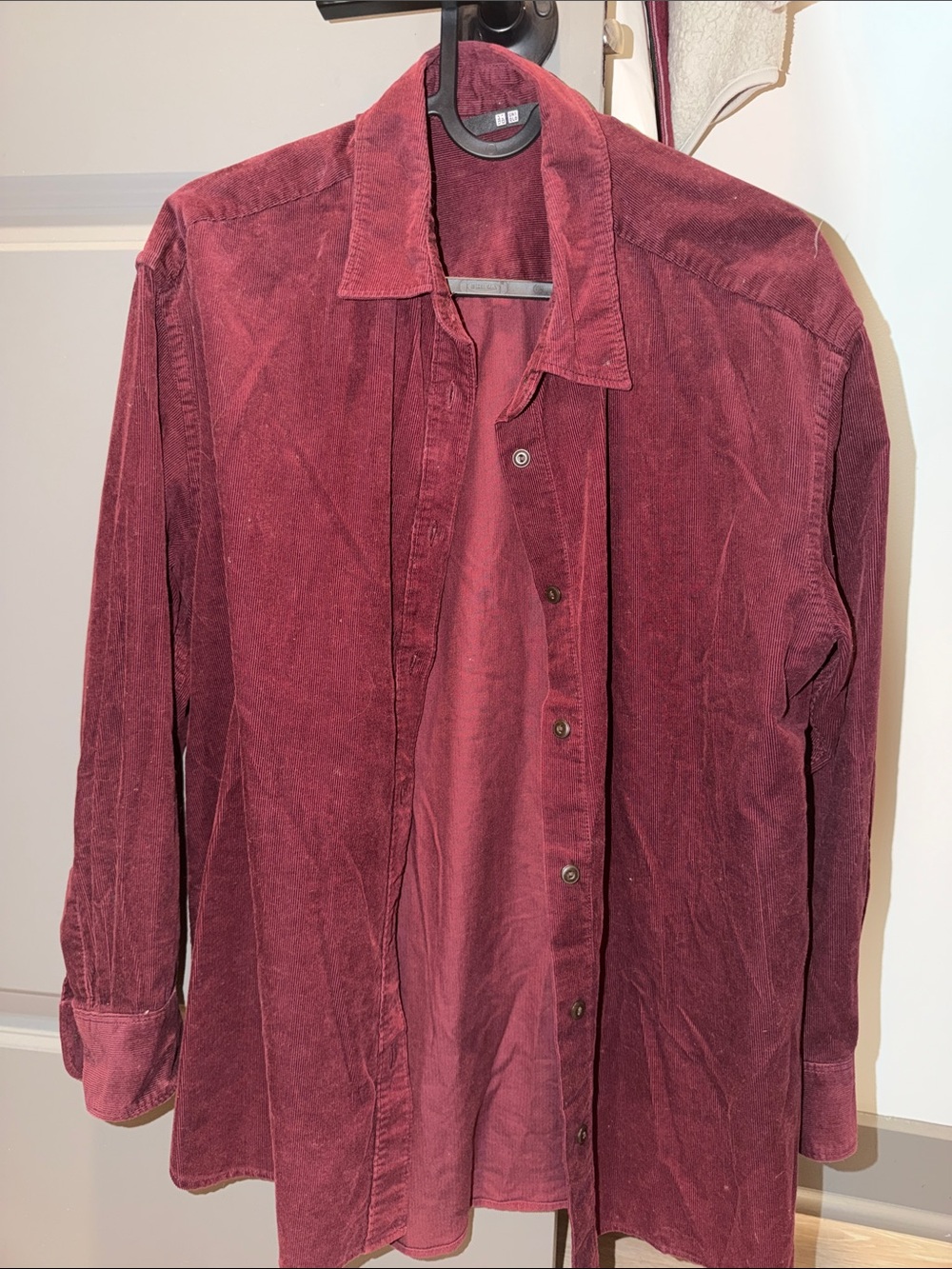 Uniqlo Women's Corduroy Blazer Jacket in Burgundy